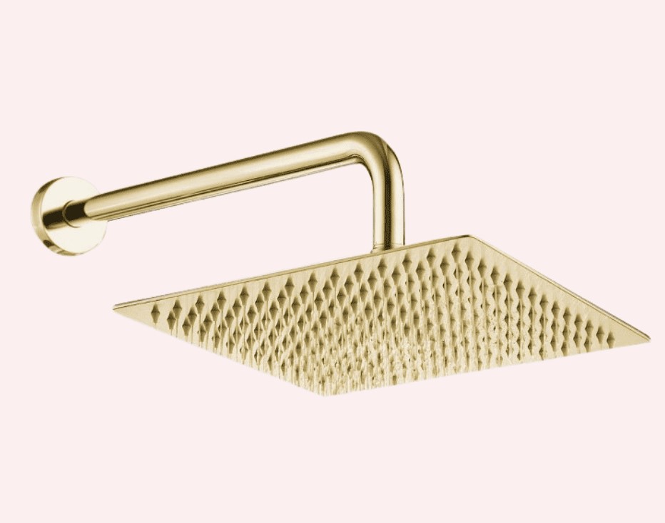 Rain-Type Brass Shower Head for Spa-Like Bathing, Wide Coverage High Flow Rain Shower, Polished Corrosion-Resistant Brass Fittings for Modern Bathrooms